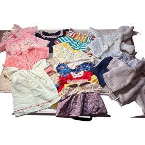 Vintage Doll Bear Clothing Lot 17 Pc Assorted Styles Handmade